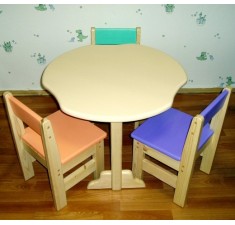 Комплект для детской комнаты (столик + 3 стульчика)