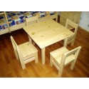 Комплект для детской комнаты (столик + 4 стульчика)