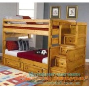 Детская кровать Саванна с лестницей-комодом и выдвижными ящиками